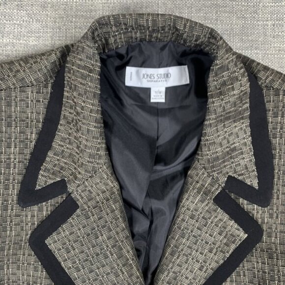 Jones Studio Separates 2 Pc Skirt Jacket Suit Size 16W Metallic Tweed NEW NWT - Picture 10 of 16